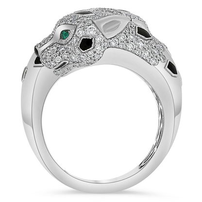 Round Emerald Ring — view 2