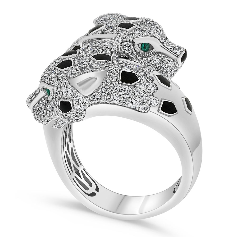 Round Emerald Ring — view 3