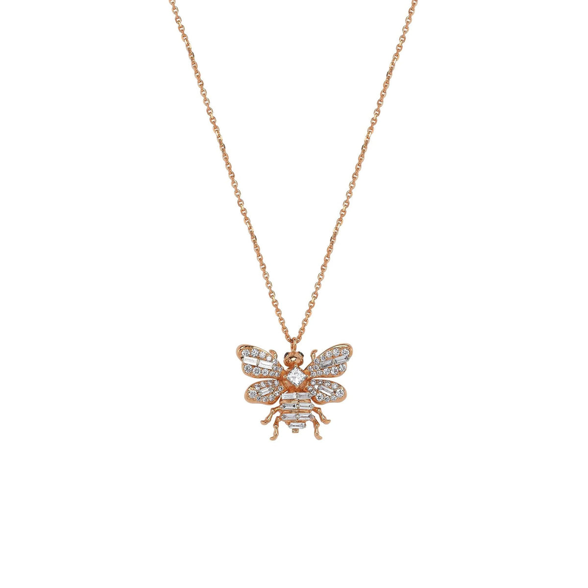 Bee Goddess Queen Bee Hania Gold Diamond Necklace