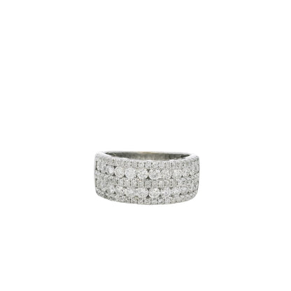 14k White Gold 5 Row 1.25ctw Diamond Ring