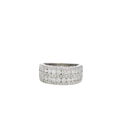 14k White Gold 5 Row 1.25ctw Diamond Ring