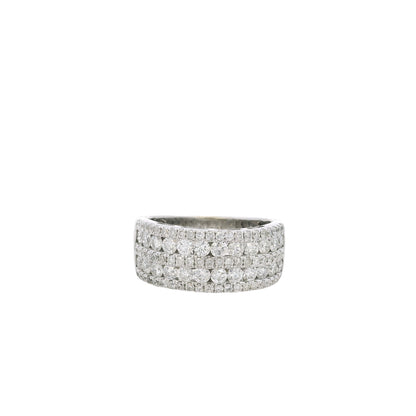 14k White Gold 5 Row 1.25ctw Diamond Ring