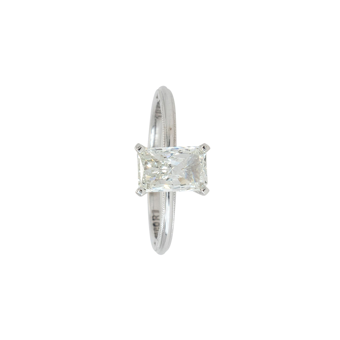 Tacori 18k White Gold GIA Certified 1.01ct Radiant Cut Natural Diamond Engagement Ring