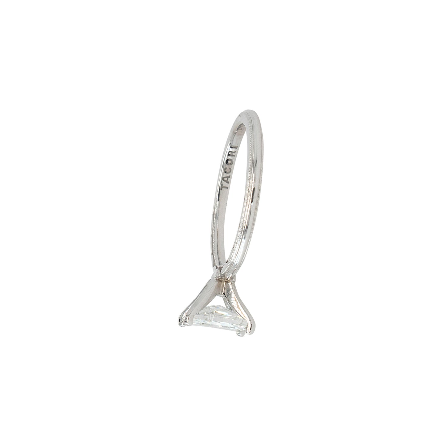 Tacori 18k White Gold GIA Certified 1.01ct Radiant Cut Natural Diamond Engagement Ring