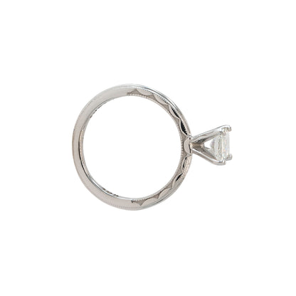 Tacori 18k White Gold GIA Certified 1.01ct Radiant Cut Natural Diamond Engagement Ring