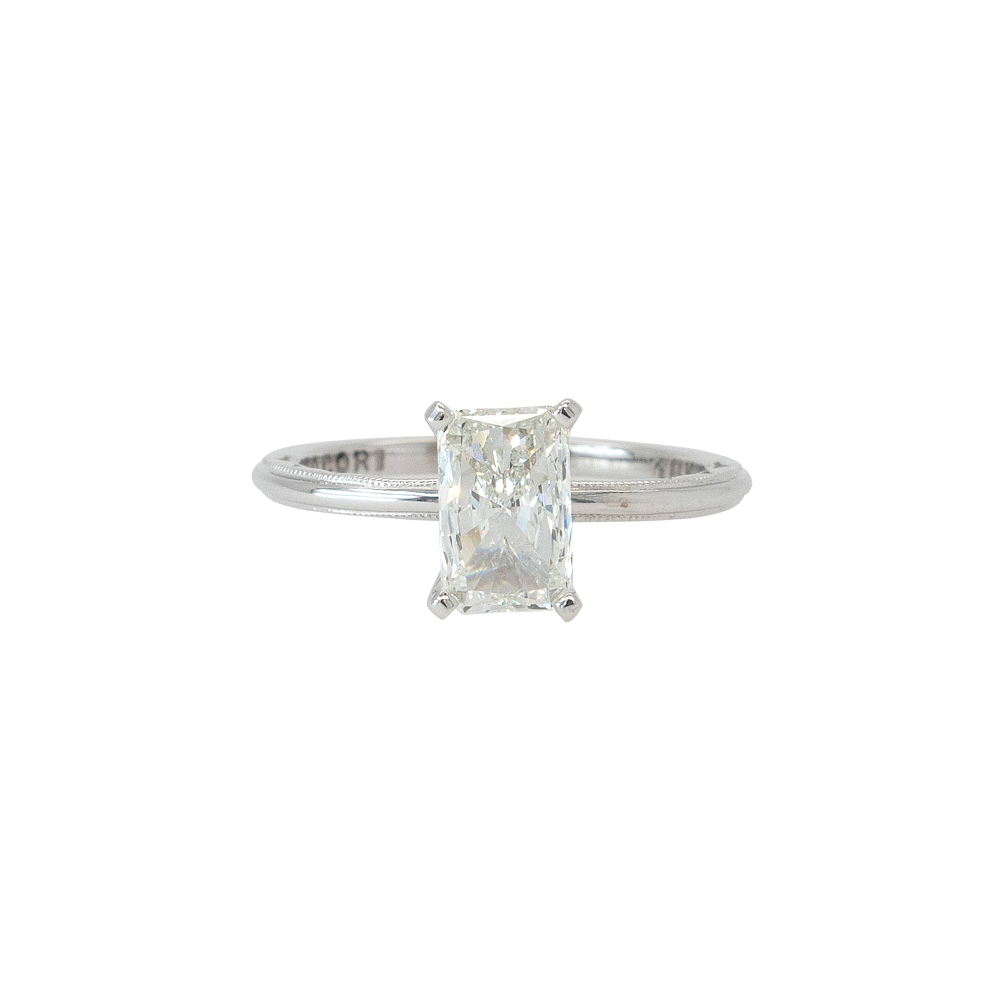 Tacori 18k White Gold GIA Certified 1.01ct Radiant Cut Natural Diamond Engagement Ring