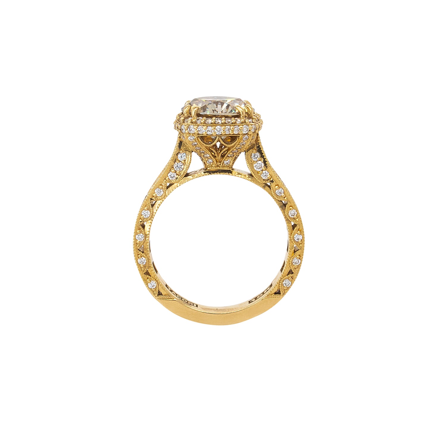 Tacori 18k Yellow Gold 2.36ct Round Brilliant Diamond Engagement Ring