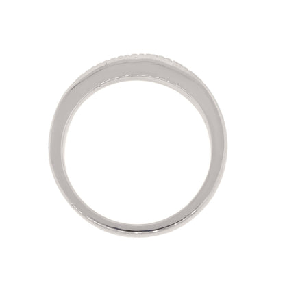 14k White Gold 0.50ctw Diamond Curved Wedding Band
