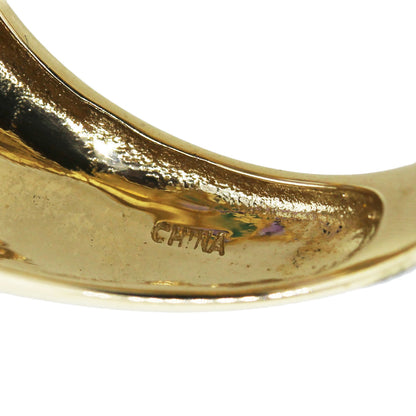 14k Yellow Gold Turquoise Amethyst Moonstone Ring