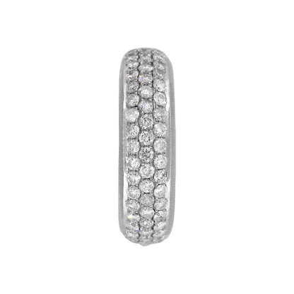 18k White Gold 1.95ctw Round Diamond Pave Eternity Band