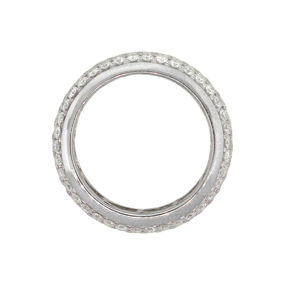 18k White Gold 1.95ctw Round Diamond Pave Eternity Band