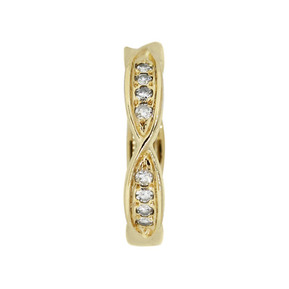 Diamond Scalloped Wedding Band
