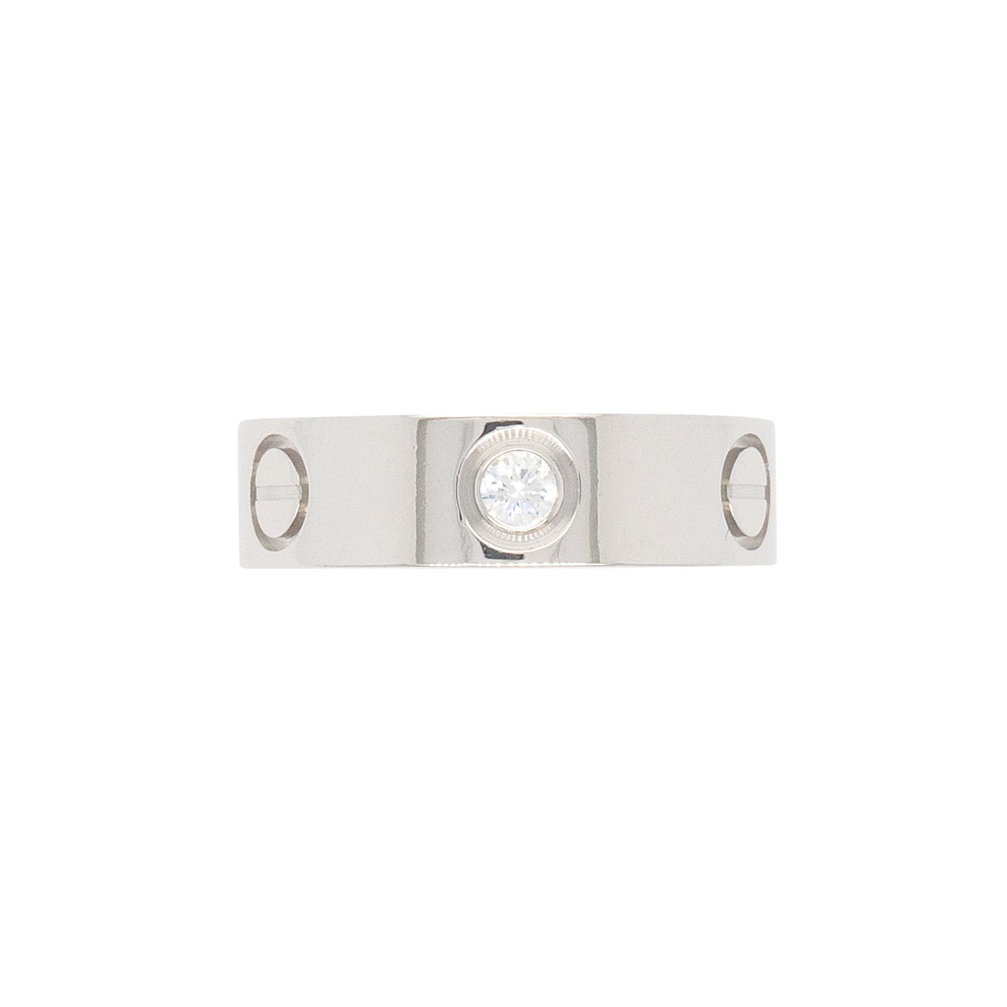 Cartier Platinum One Diamond Love Ring