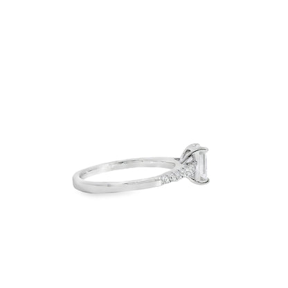 18k White Gold GIA Certified 1.03ct Diamond Engagement Ring