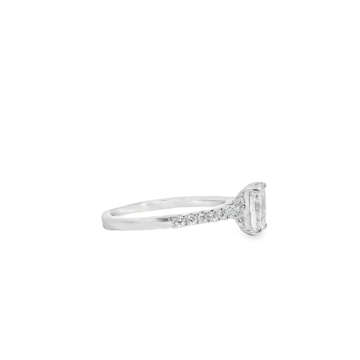 18k White Gold GIA Certified 1.03ct Diamond Engagement Ring