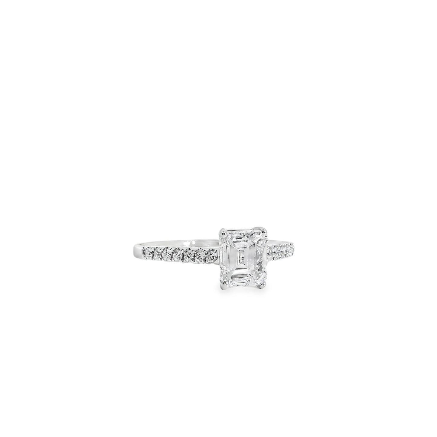 18k White Gold GIA Certified 1.03ct Diamond Engagement Ring