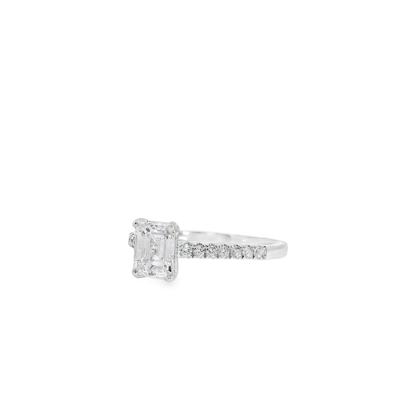 18k White Gold GIA Certified 1.03ct Diamond Engagement Ring