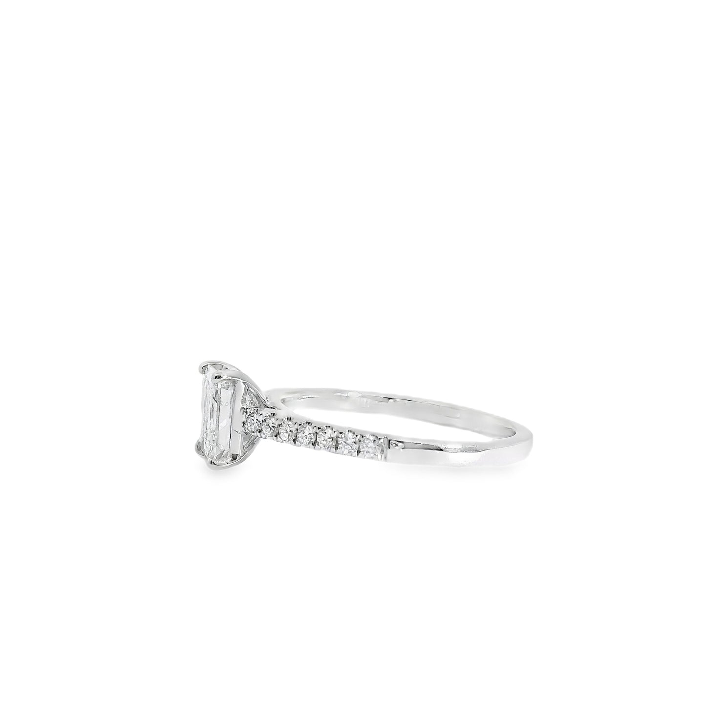 18k White Gold GIA Certified 1.03ct Diamond Engagement Ring