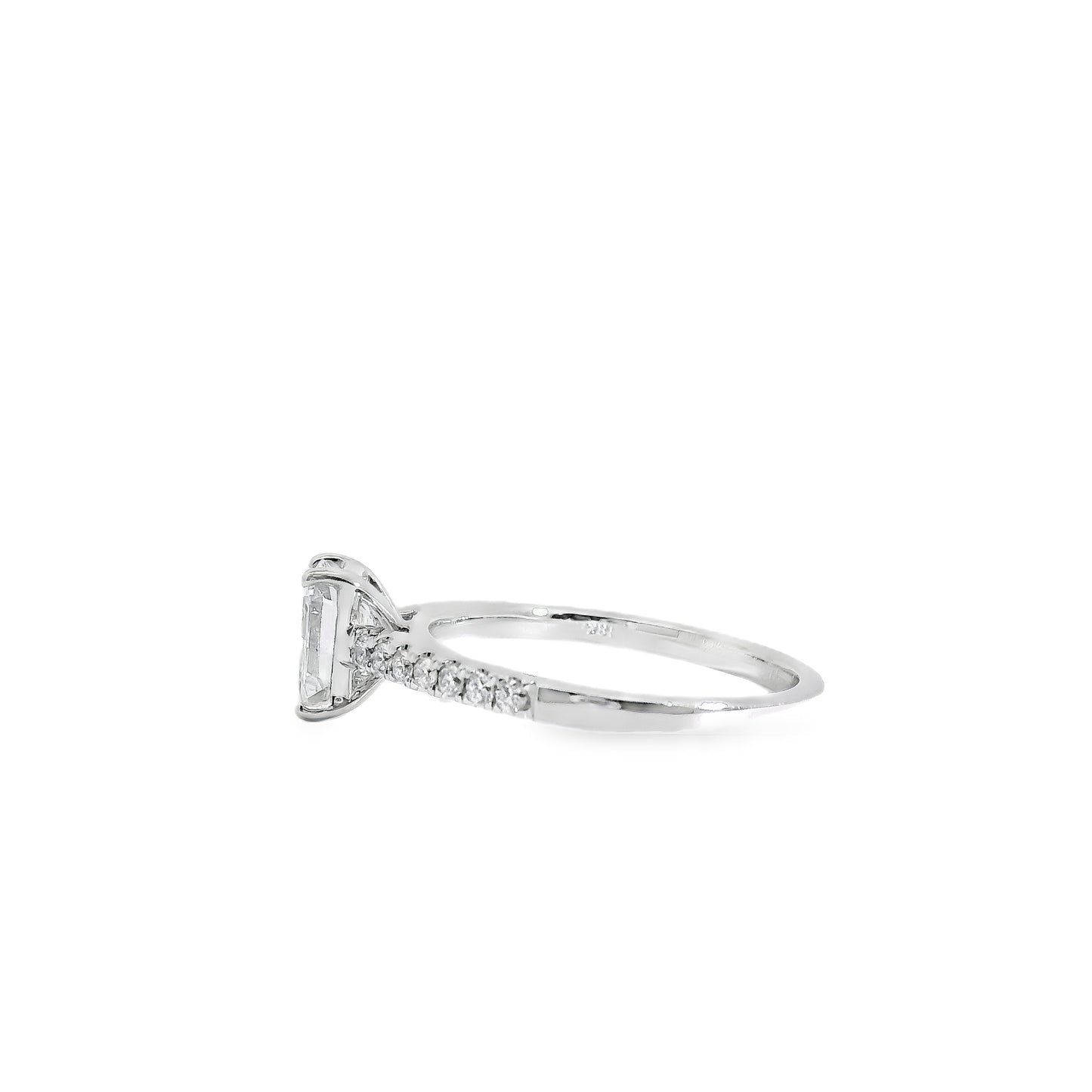 18k White Gold GIA Certified 1.03ct Diamond Engagement Ring