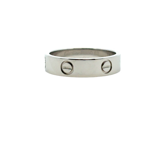 Cartier Platinum Love Band Ring 