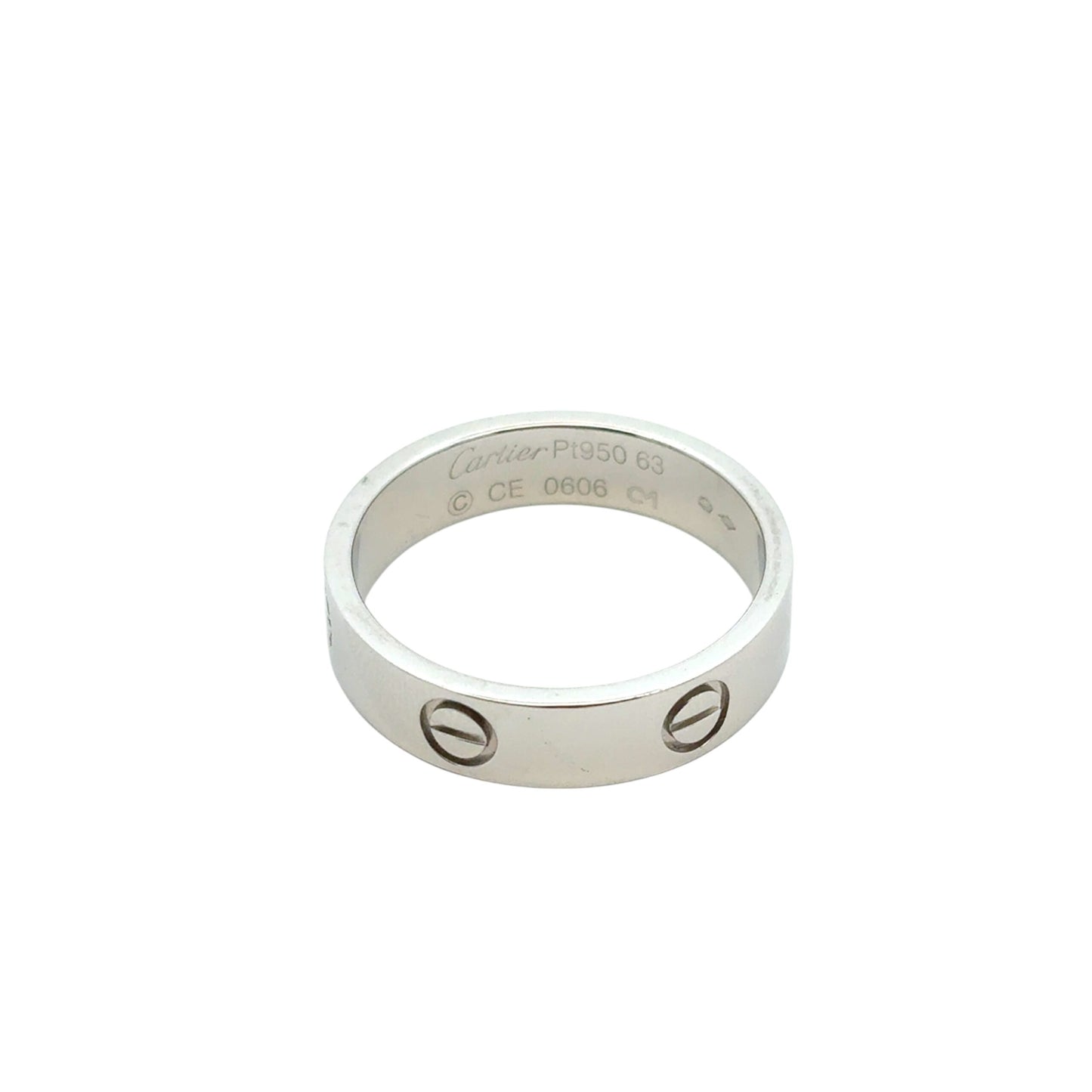 Cartier Platinum Love Band Ring 