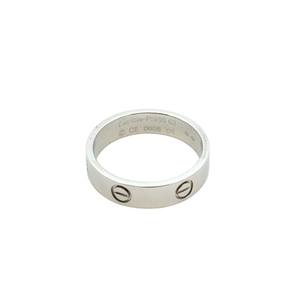 Cartier Platinum Love Band Ring 