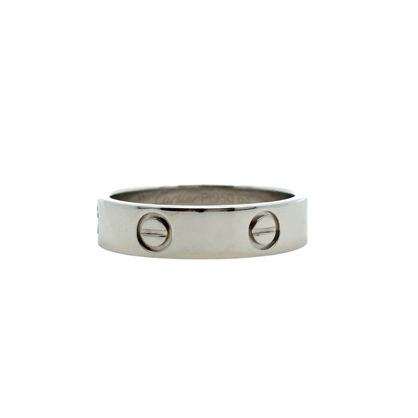 Cartier Platinum Love Band Ring 