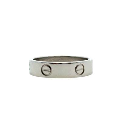 Cartier Platinum Love Band Ring 
