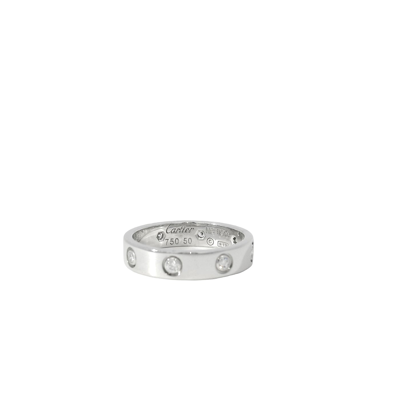 Cartier 18k White Gold Diamond Love Ring