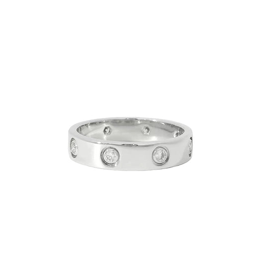 Cartier 18k White Gold Diamond Love Ring