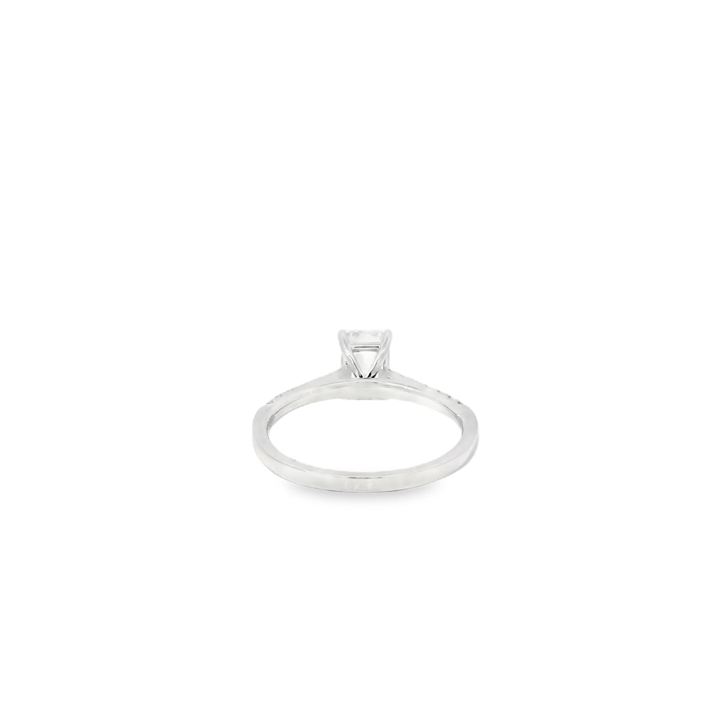 18k White Gold GIA Certified 1.00ct Radiant Cut Diamond Engagement Ring