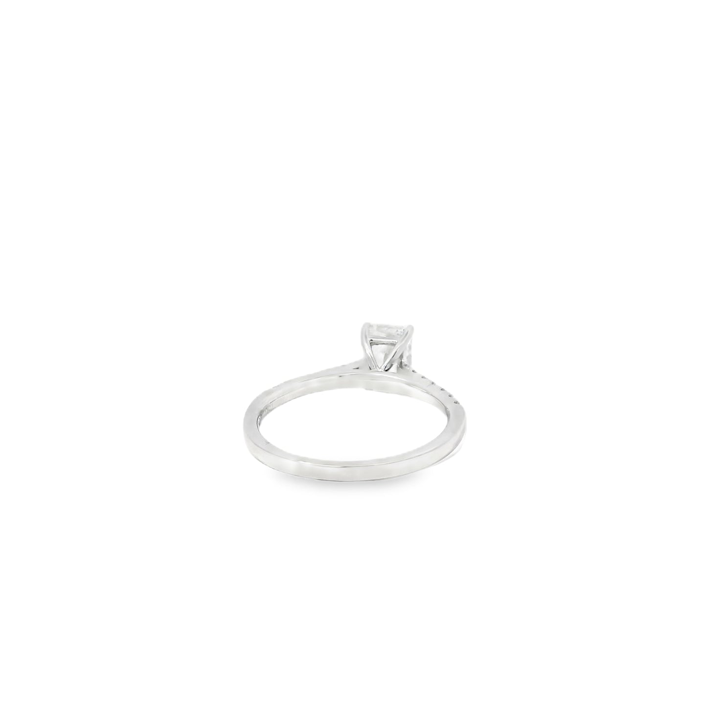 18k White Gold GIA Certified 1.00ct Radiant Cut Diamond Engagement Ring