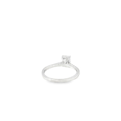 18k White Gold GIA Certified 1.00ct Radiant Cut Diamond Engagement Ring