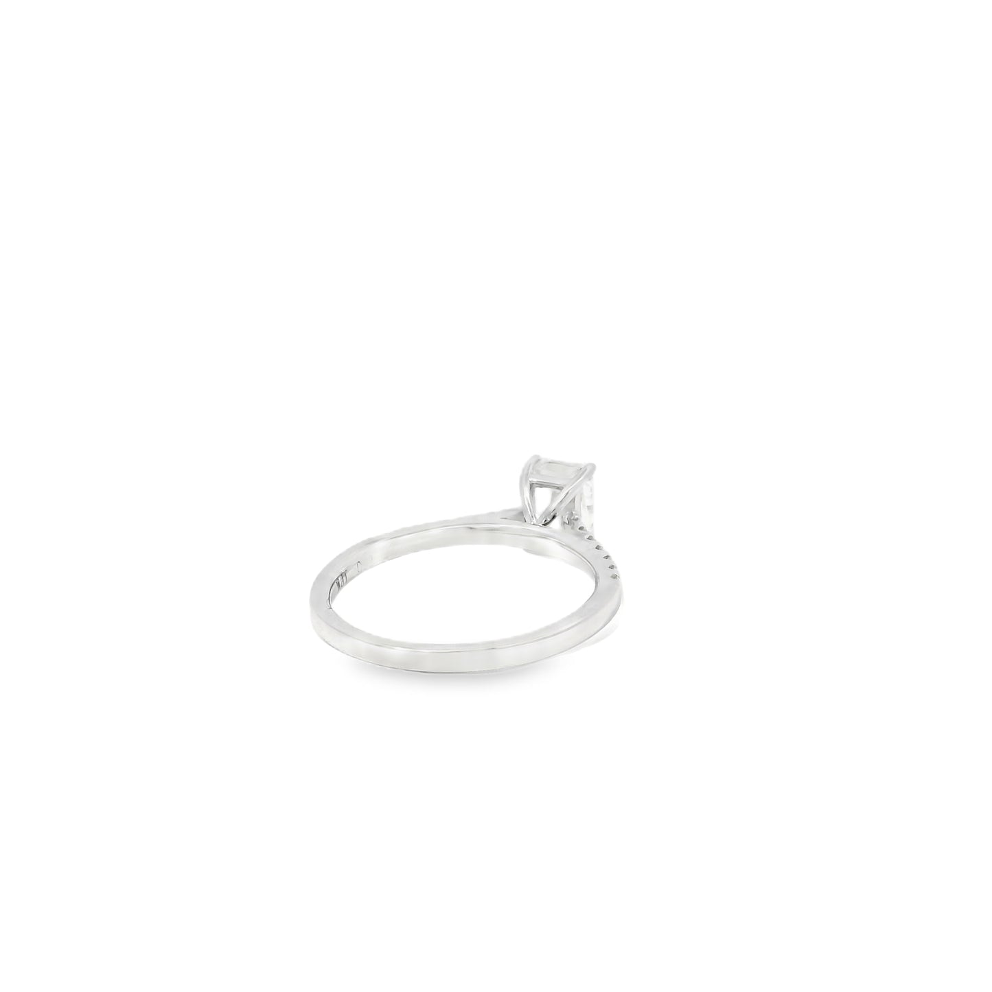 18k White Gold GIA Certified 1.00ct Radiant Cut Diamond Engagement Ring