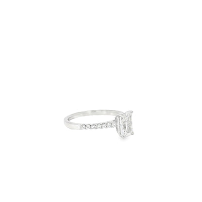 18k White Gold GIA Certified 1.00ct Radiant Cut Diamond Engagement Ring
