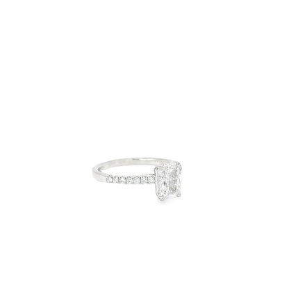 18k White Gold GIA Certified 1.00ct Radiant Cut Diamond Engagement Ring