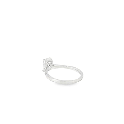 18k White Gold GIA Certified 1.00ct Radiant Cut Diamond Engagement Ring