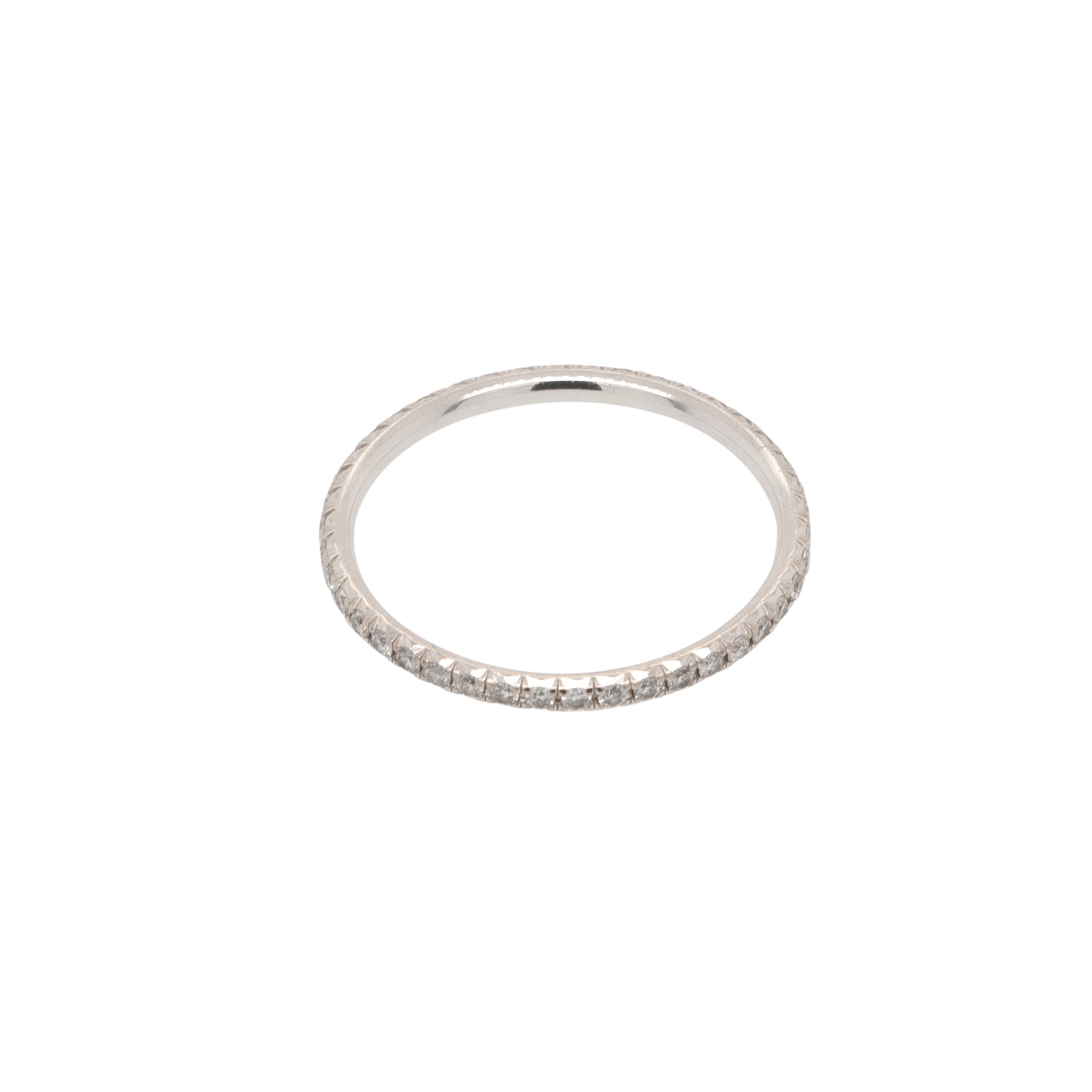 Tiffany & Co. 18k White Gold Diamond Stackable Band