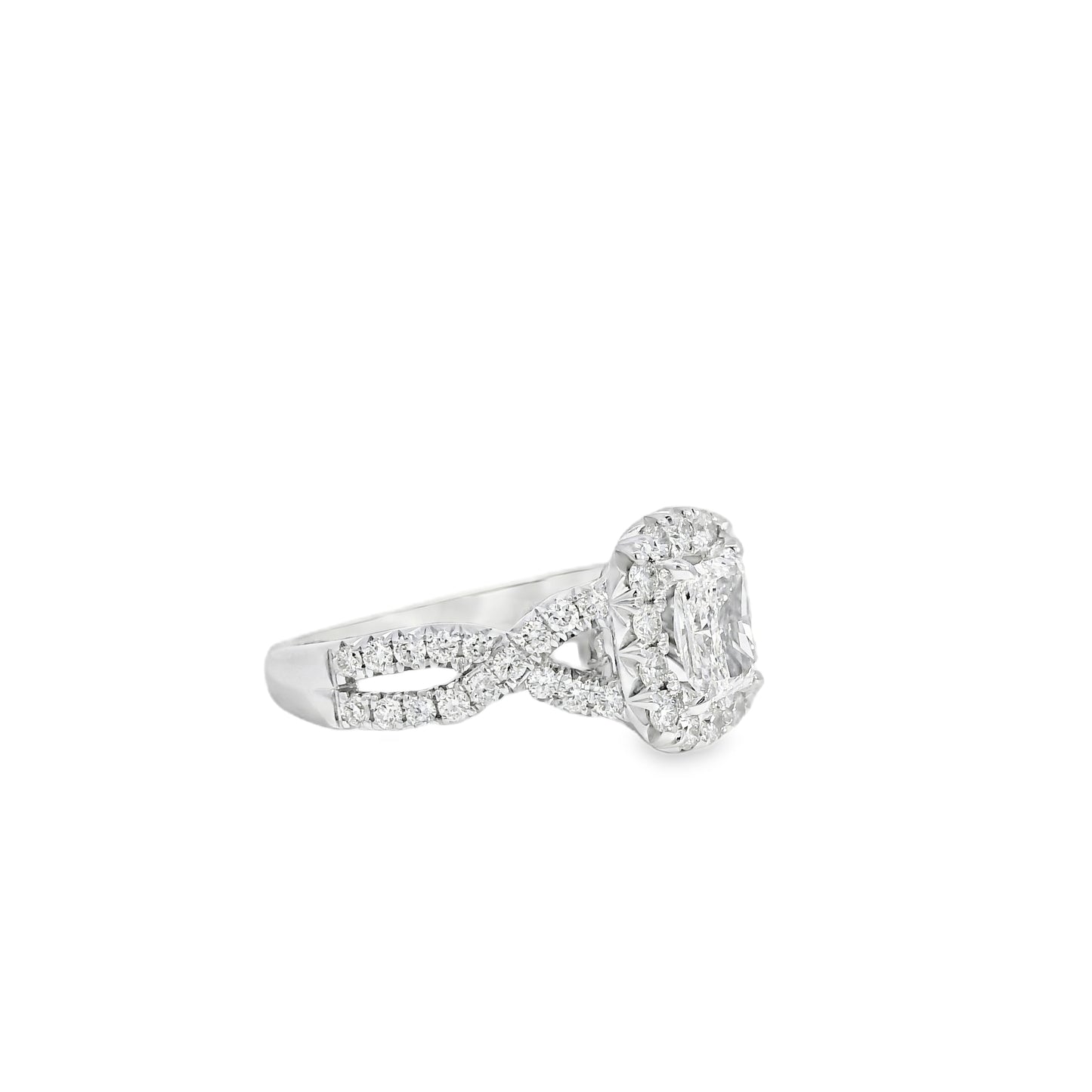 18k White Gold GIA Certified 1.01ct Diamond Engagement Ring