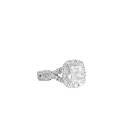 18k White Gold GIA Certified 1.01ct Diamond Engagement Ring