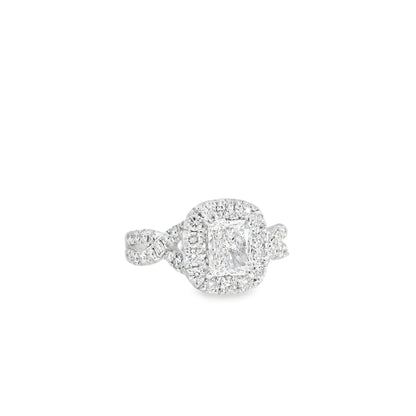 18k White Gold GIA Certified 1.01ct Diamond Engagement Ring