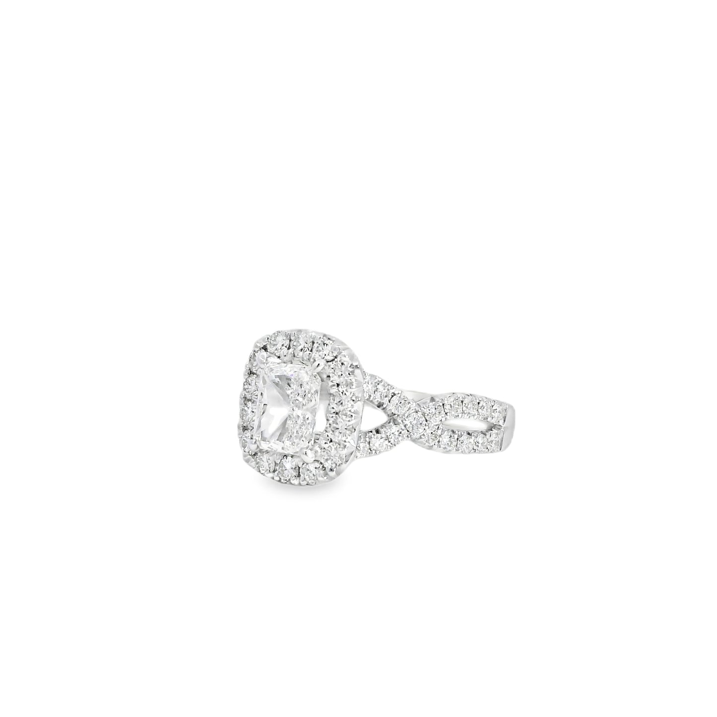 18k White Gold GIA Certified 1.01ct Diamond Engagement Ring
