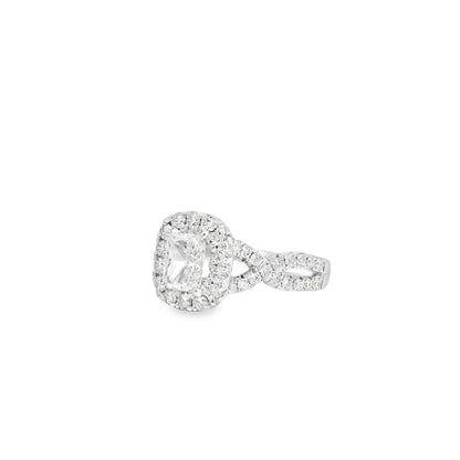 18k White Gold GIA Certified 1.01ct Diamond Engagement Ring