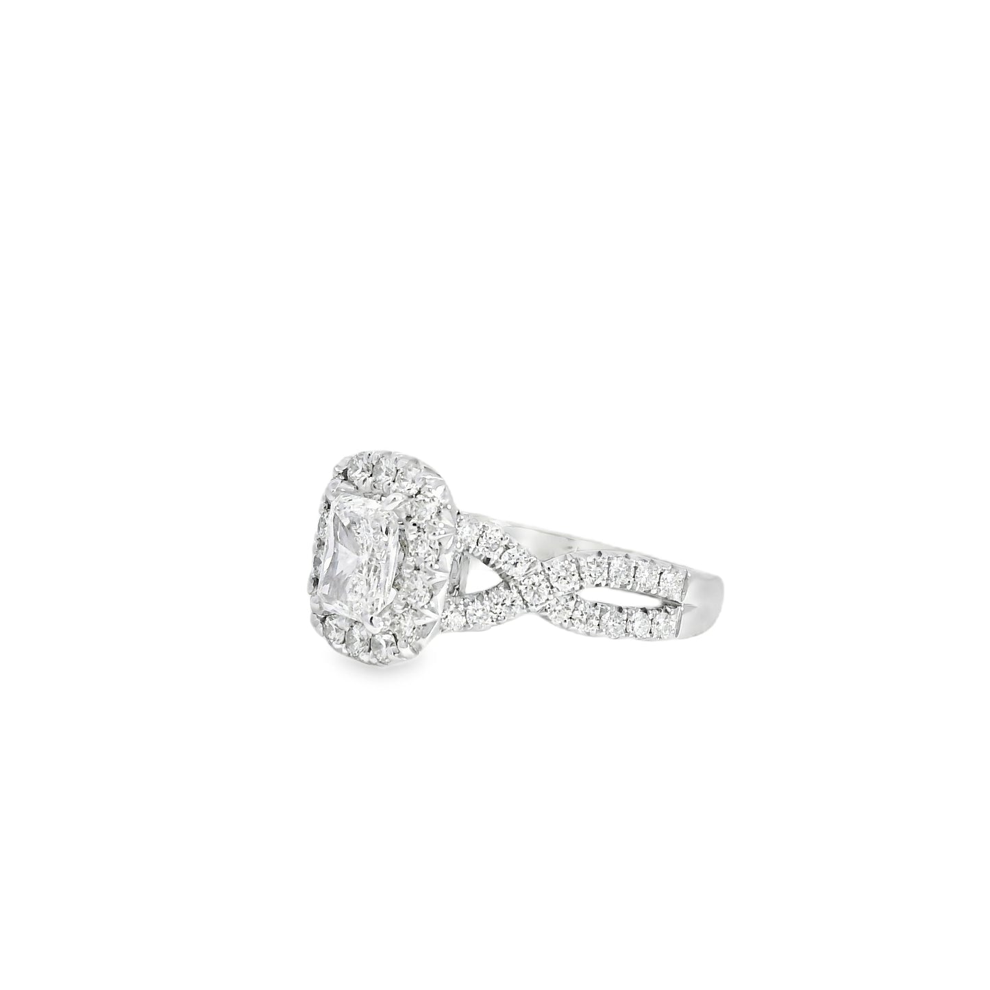 18k White Gold GIA Certified 1.01ct Diamond Engagement Ring