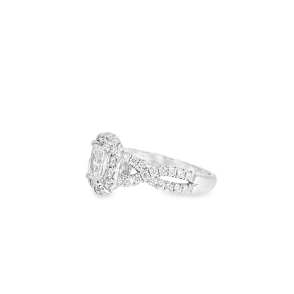 18k White Gold GIA Certified 1.01ct Diamond Engagement Ring
