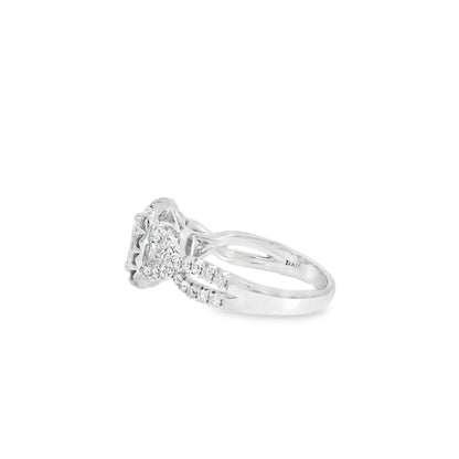 18k White Gold GIA Certified 1.01ct Diamond Engagement Ring