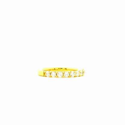 Gabriel & Co. 1.03ctw 14K Yellow Gold Shared Prong Diamond Wedding Band