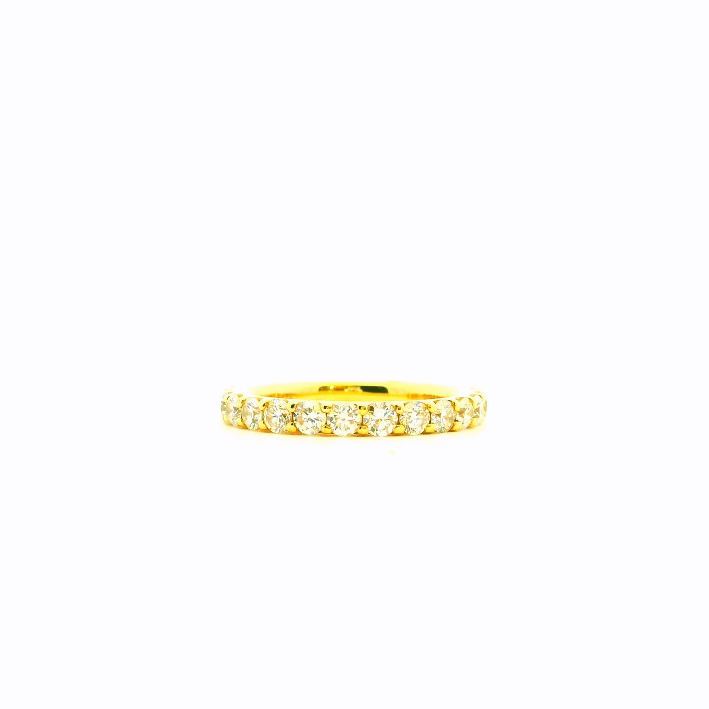 Gabriel & Co. 1.03ctw 14K Yellow Gold Shared Prong Diamond Wedding Band