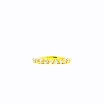 Gabriel & Co. 1.03ctw 14K Yellow Gold Shared Prong Diamond Wedding Band