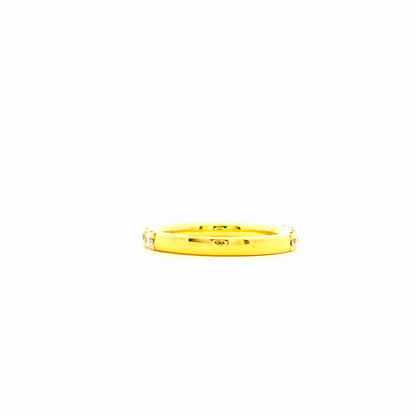 Gabriel & Co. 1.03ctw 14K Yellow Gold Shared Prong Diamond Wedding Band
